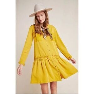 Anthropologie Marlie Button-Front Tunic dress